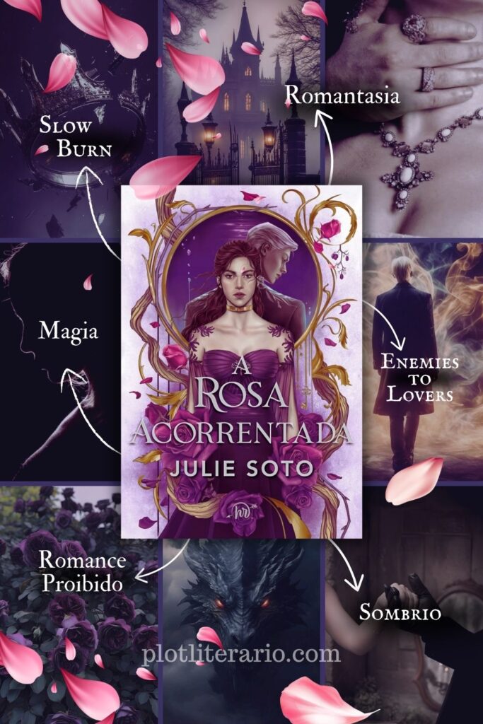 capa aesthetic resenha do livro a rosa acorrentada de julie soto